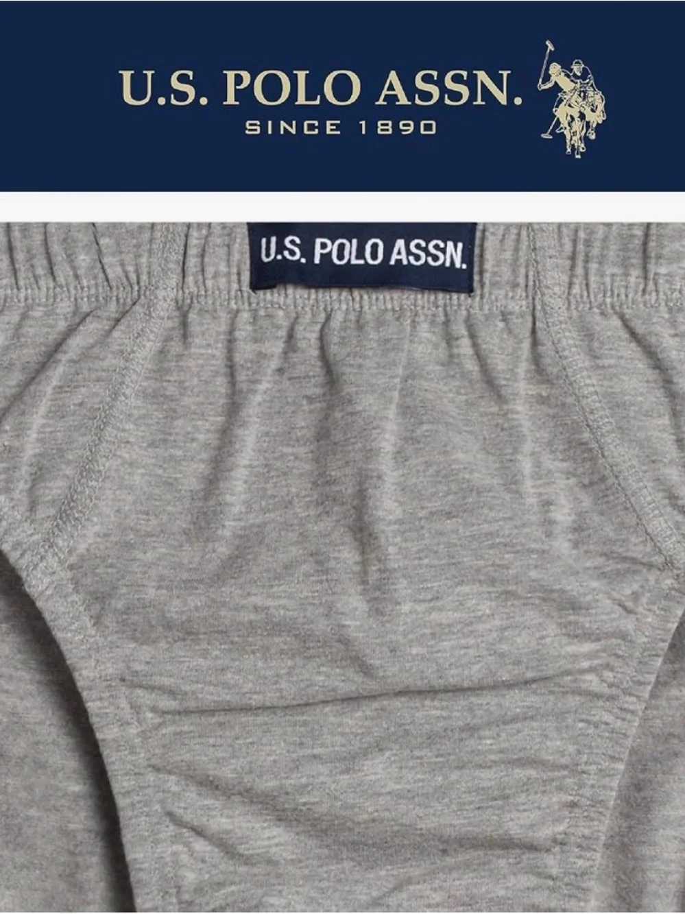 6 fun to wear U.S. Polo Assn. Men's Briefs Pack in Blue Navy Gray bikinis 🩲
